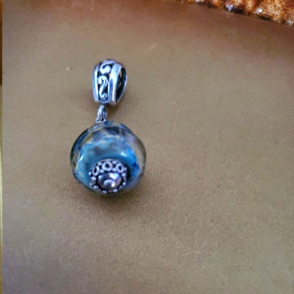 Murano Glass Charm Pendant .925 - Picture 4 of 4